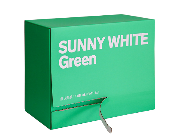 绿色彩印拉链纸箱