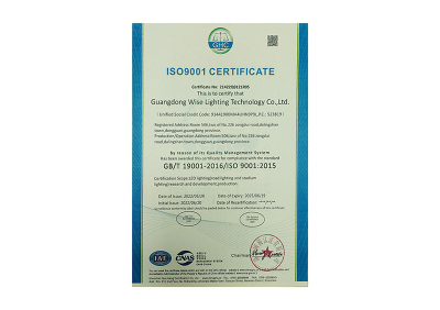ISO9001质量管理体系认证证书  英文版本