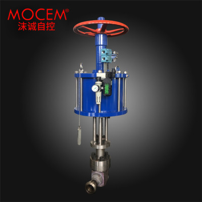 Pneumatic high-pressure stop valve