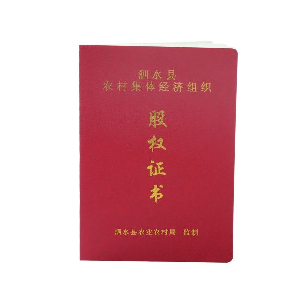 上海深红股份证书