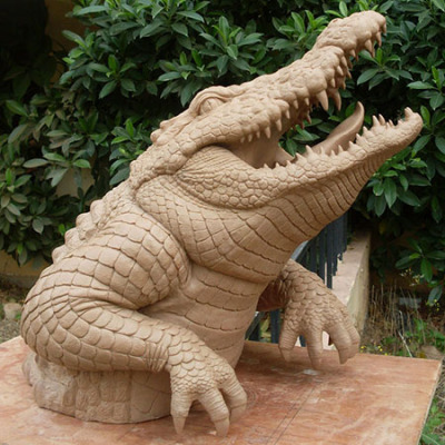 南阳动物石雕鳄鱼