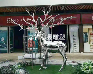 重庆不锈钢鹿雕塑