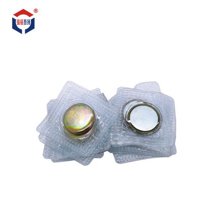 PVC压膜磁铁152钕铁硼N38单面磁片服装隐形彩锌磁扣强磁包胶磁铁