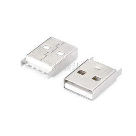 中山USB公头2.0 A公180度立式插板14.0mm