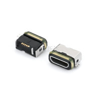 防水Micro母座USB 5P板上型 前贴后插SMT L=6.10mm
