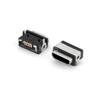 防水Micro母座USB 5P板上型 前插后贴SMT L=6.25mm