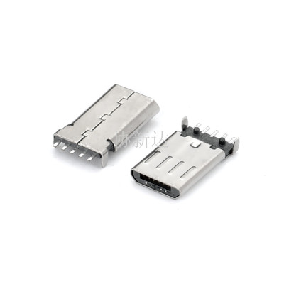 Micro公头USB 5P沉板贴片SMT L=11.30mm
