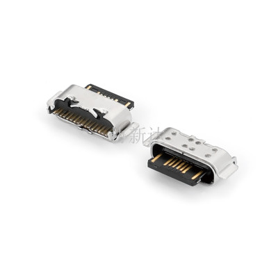 TYPE-C母座USB 16P沉板1.68前贴后插SMT缩口2.5 L=3.0mm
