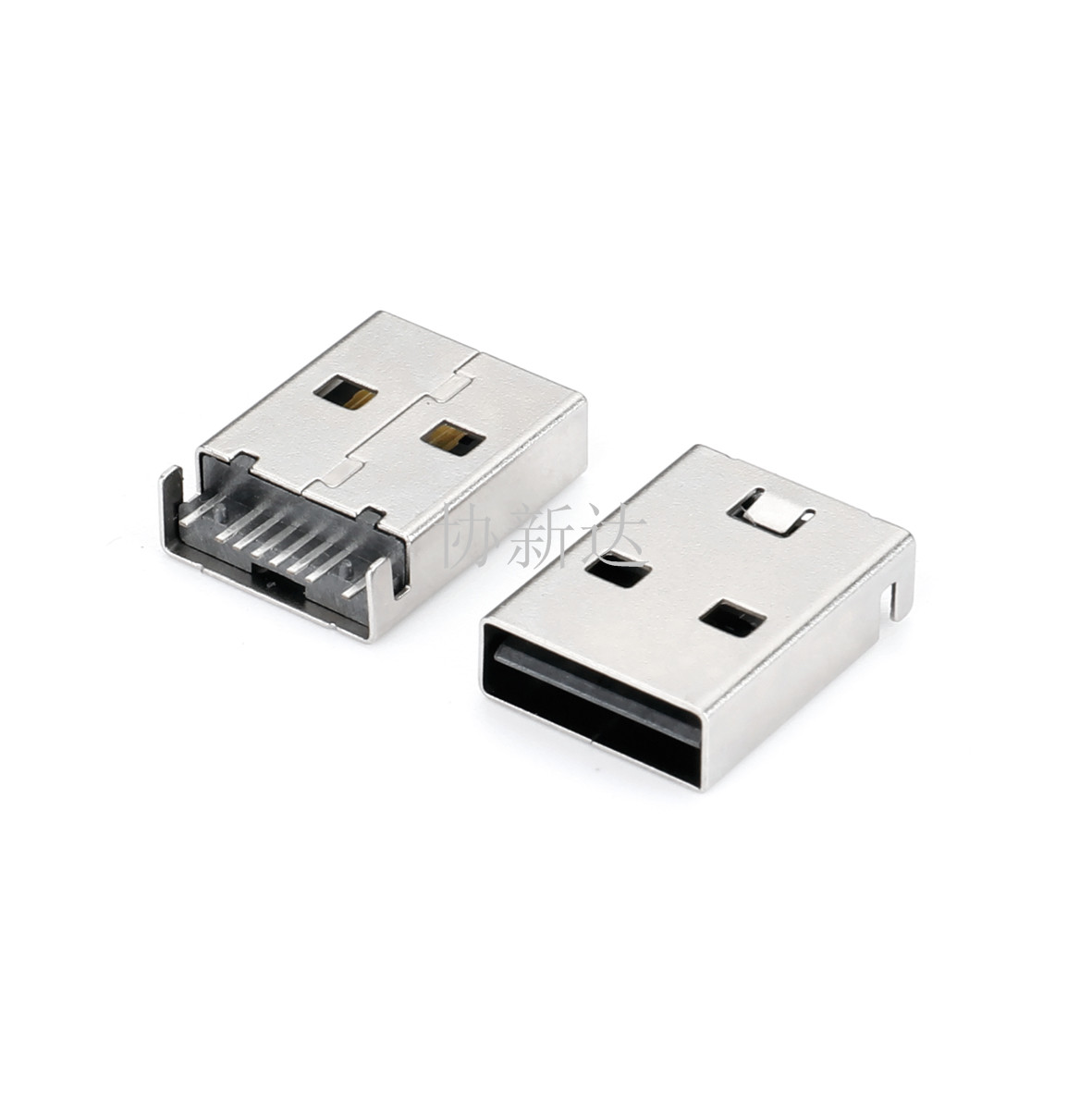 USB公头2.0 A公正反插SMT沉板2.34 L=15.90mm